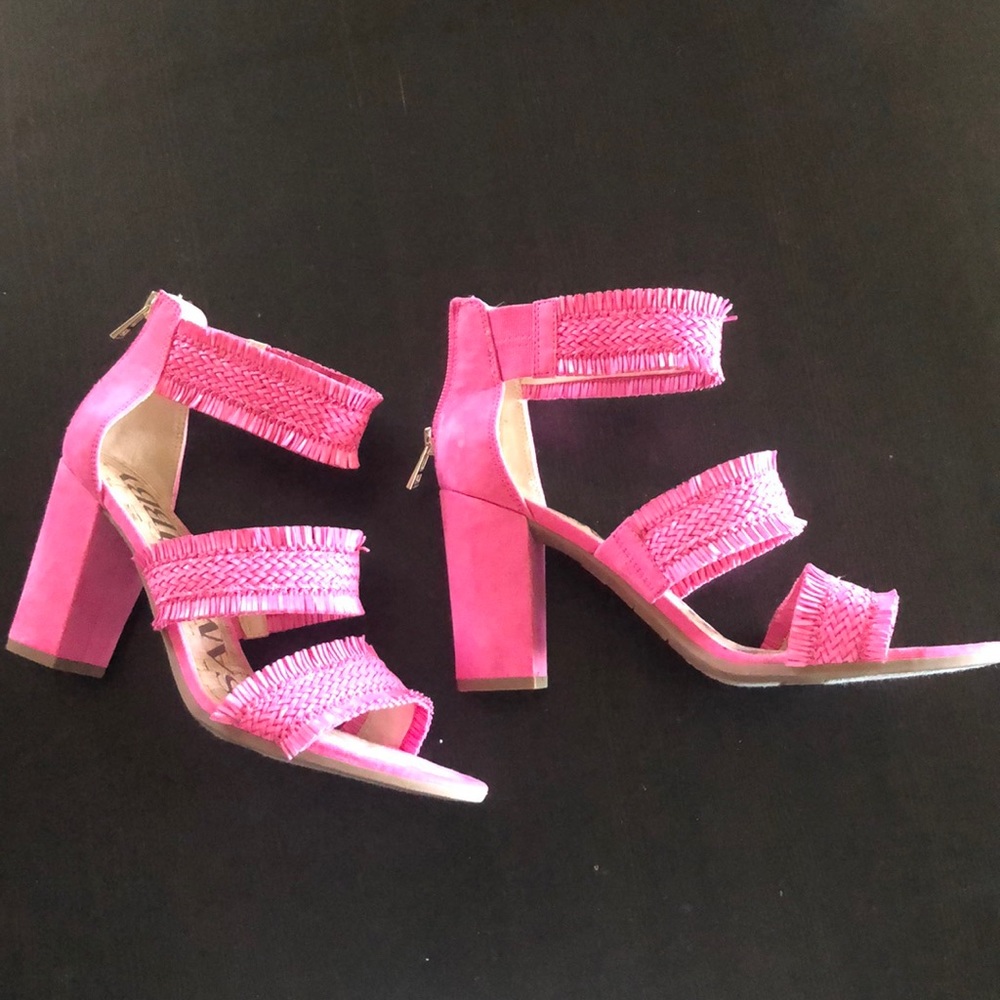 Sam & Libby Pink Strap Heels